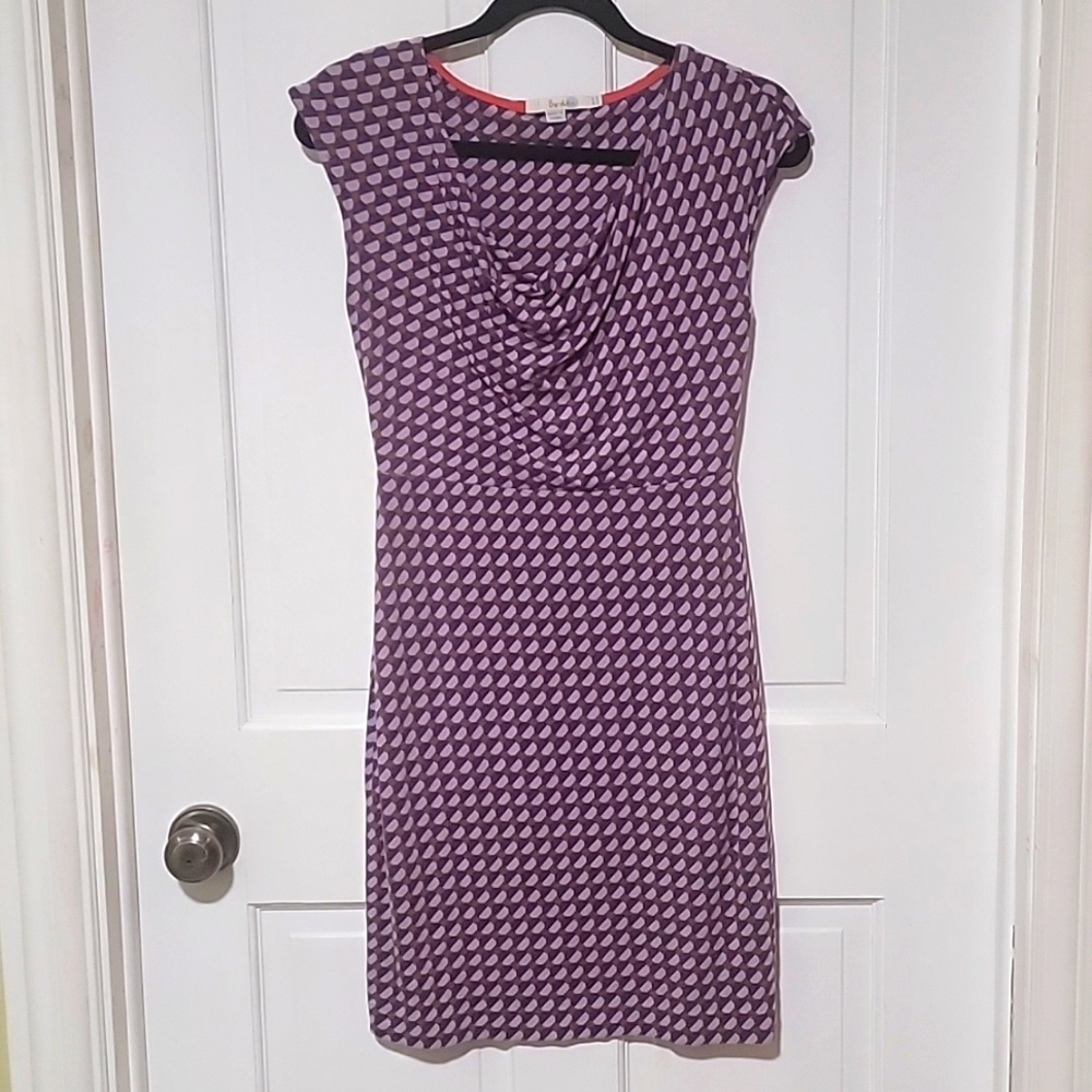 Boden Jersey Knit Dress Draped Neck Women's 2